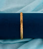 Gold Plated Herringbone Chevron Single Bangle