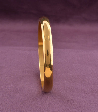 Gold Plated Everyday Polished Single Bangle