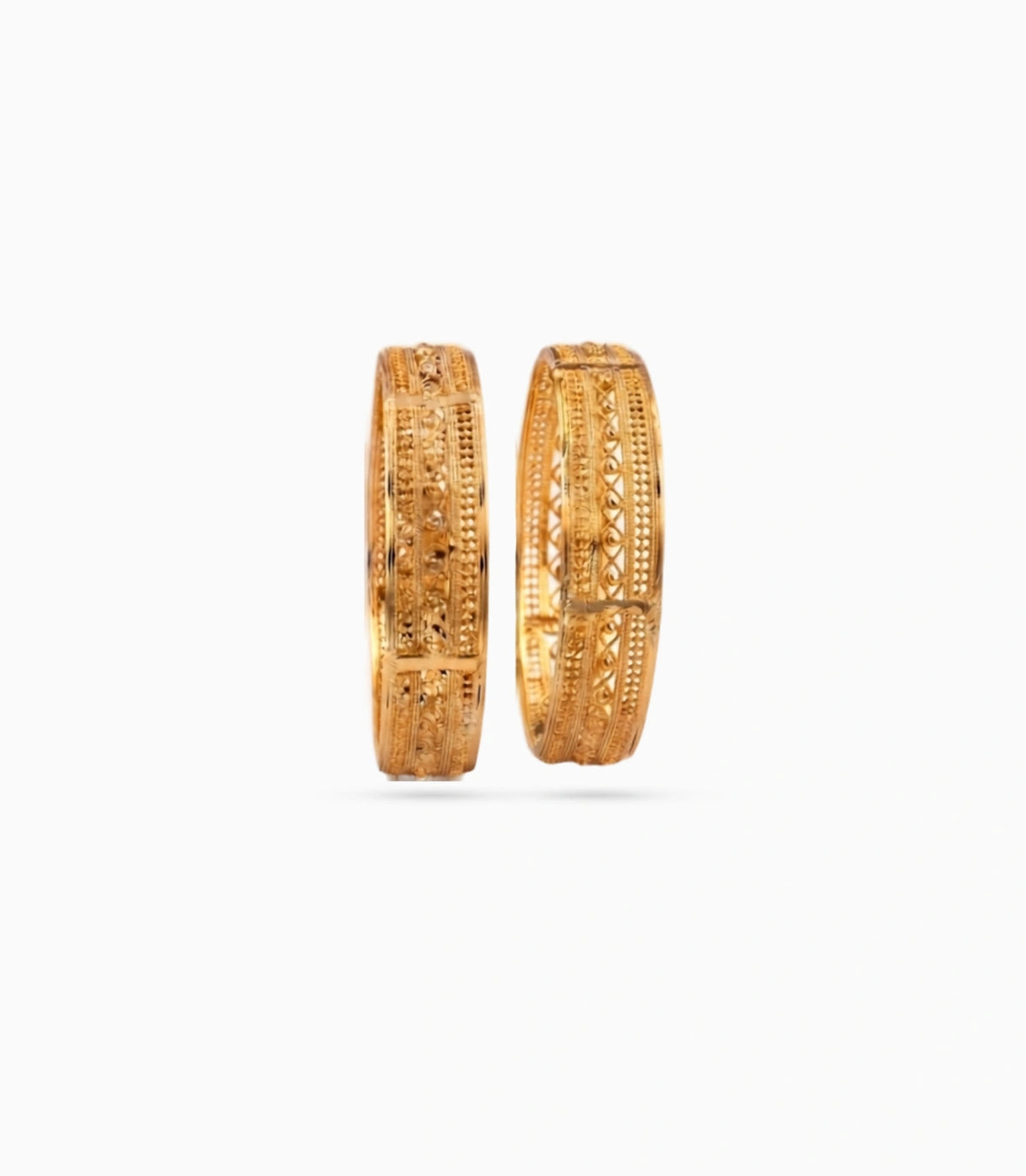 Gold Plated Wedding Filigree Vine Bangle Set