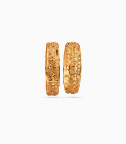 Gold Plated Wedding Filigree Vine Bangle Set