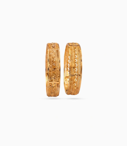 Gold Plated Wedding Filigree Vine Bangle Set