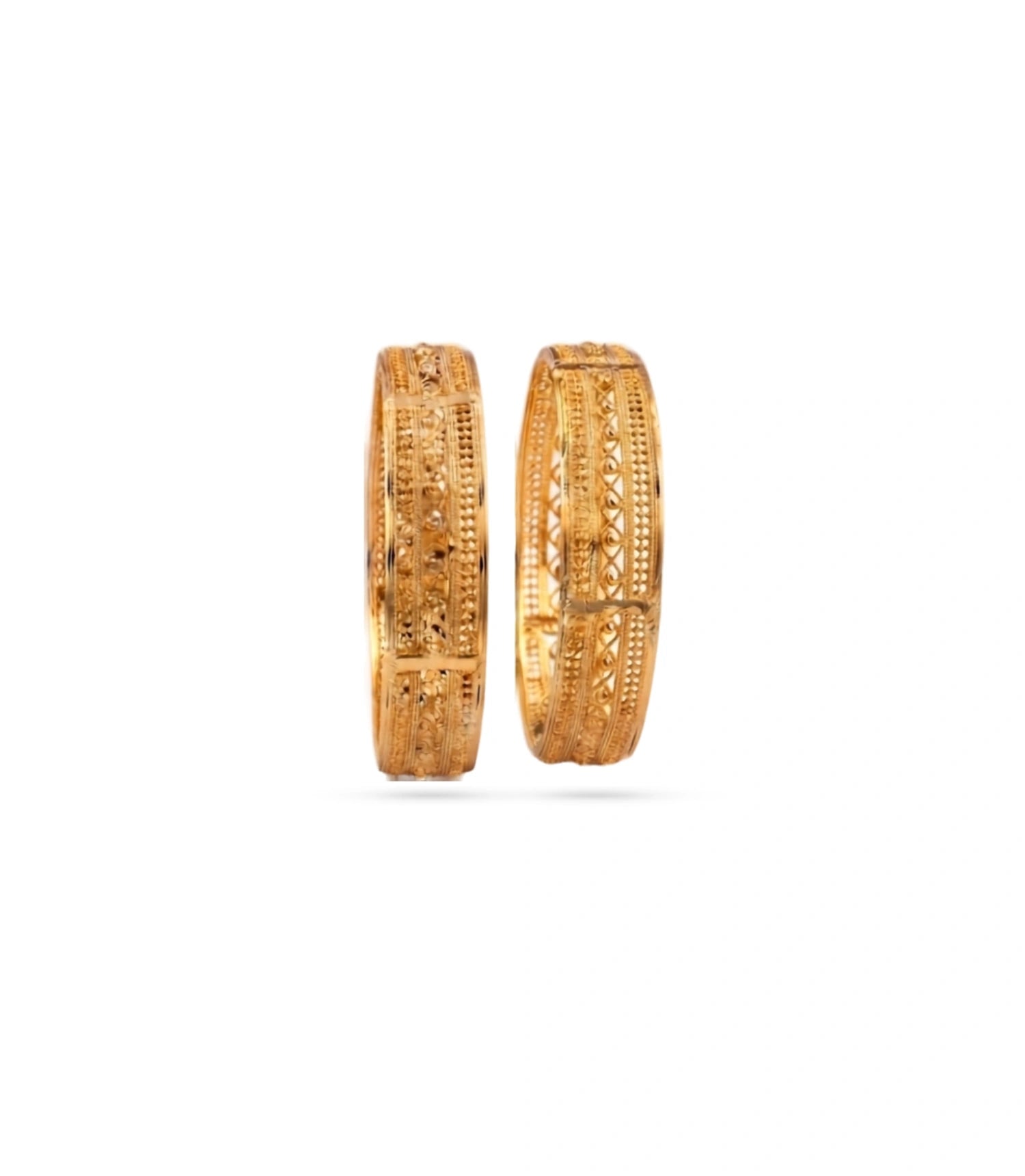 Gold Plated Wedding Filigree Vine Bangle Set