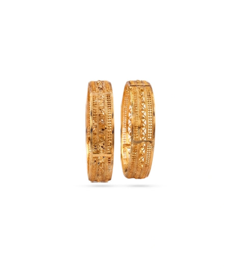 Gold Plated Wedding Filigree Vine Bangle Set