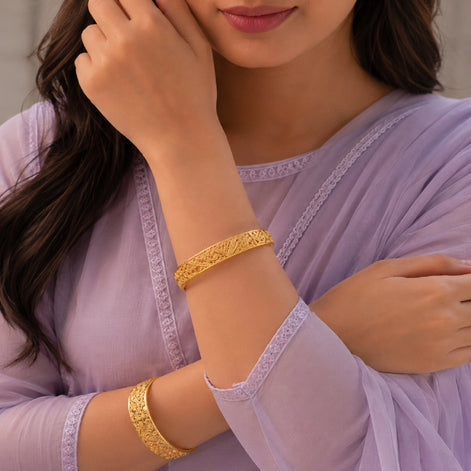Gold Plated Designer Chur Bangles On hand DBG8740