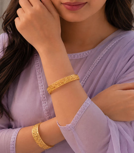 Gold Plated Designer Chur Bangles for Women