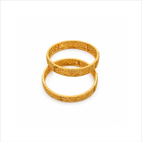 Gold Plated Designer Chur Bangles DBG8740