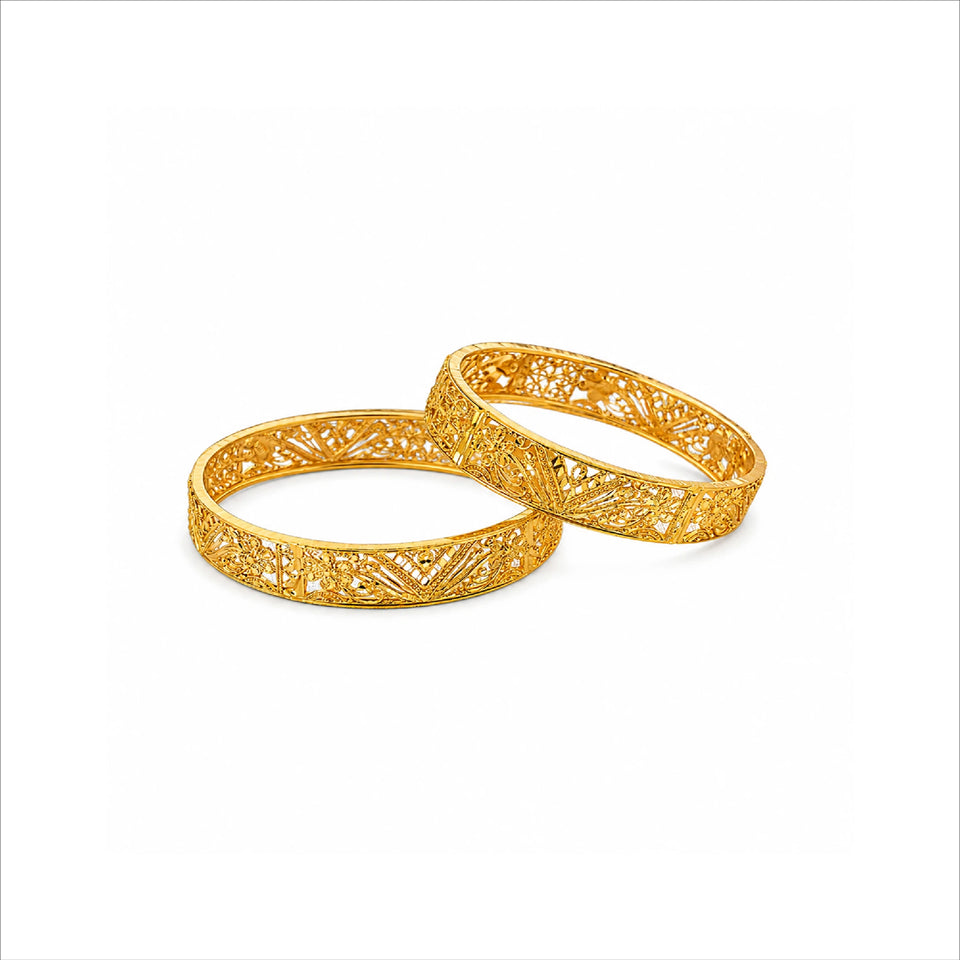 Gold Plated Designer Chur Bangles DBG8740