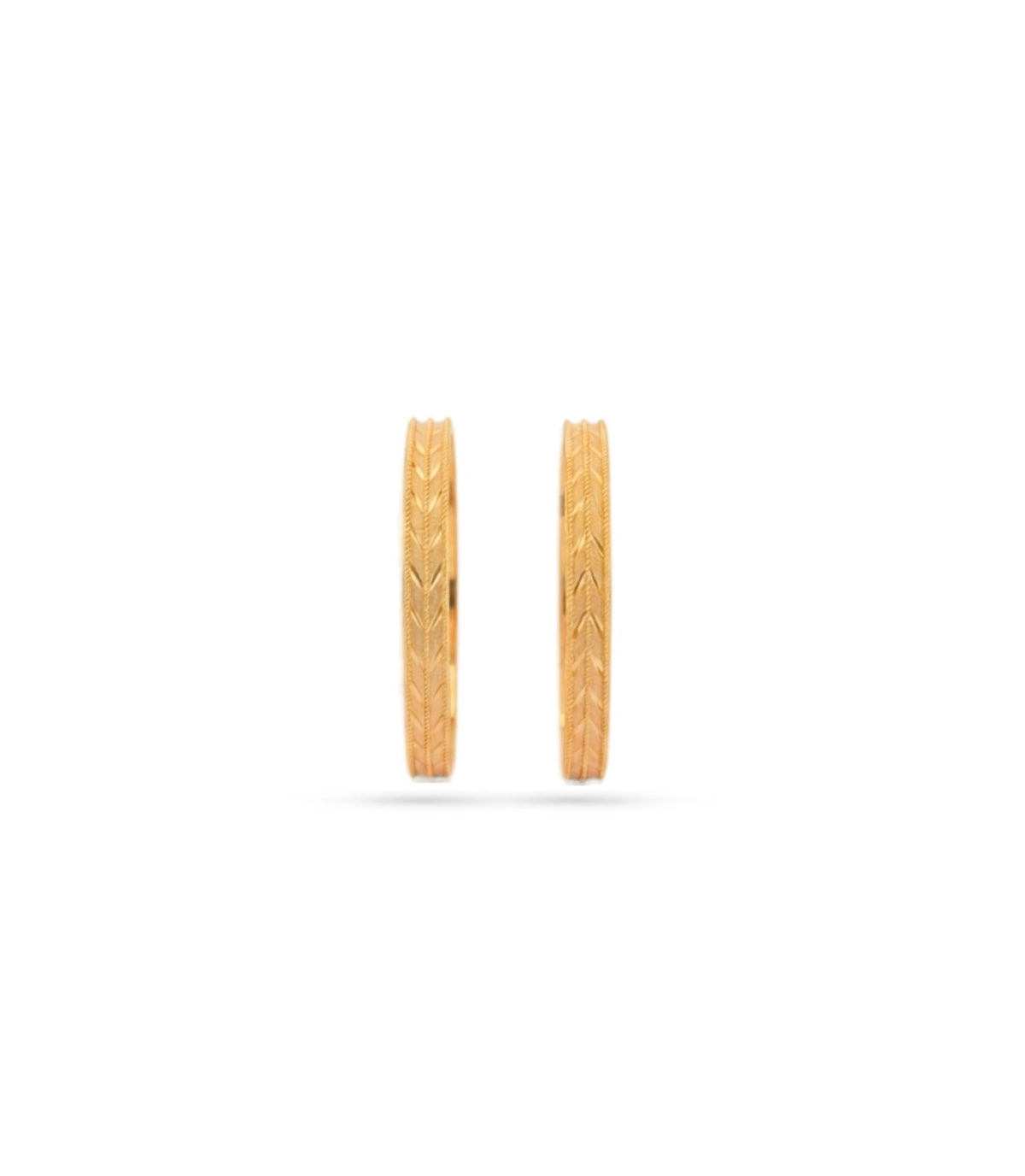 Gold Plated Festive Leaft Motif Bangle Set