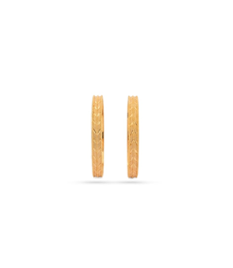 Gold Plated Festive Leaft Motif Bangle Set