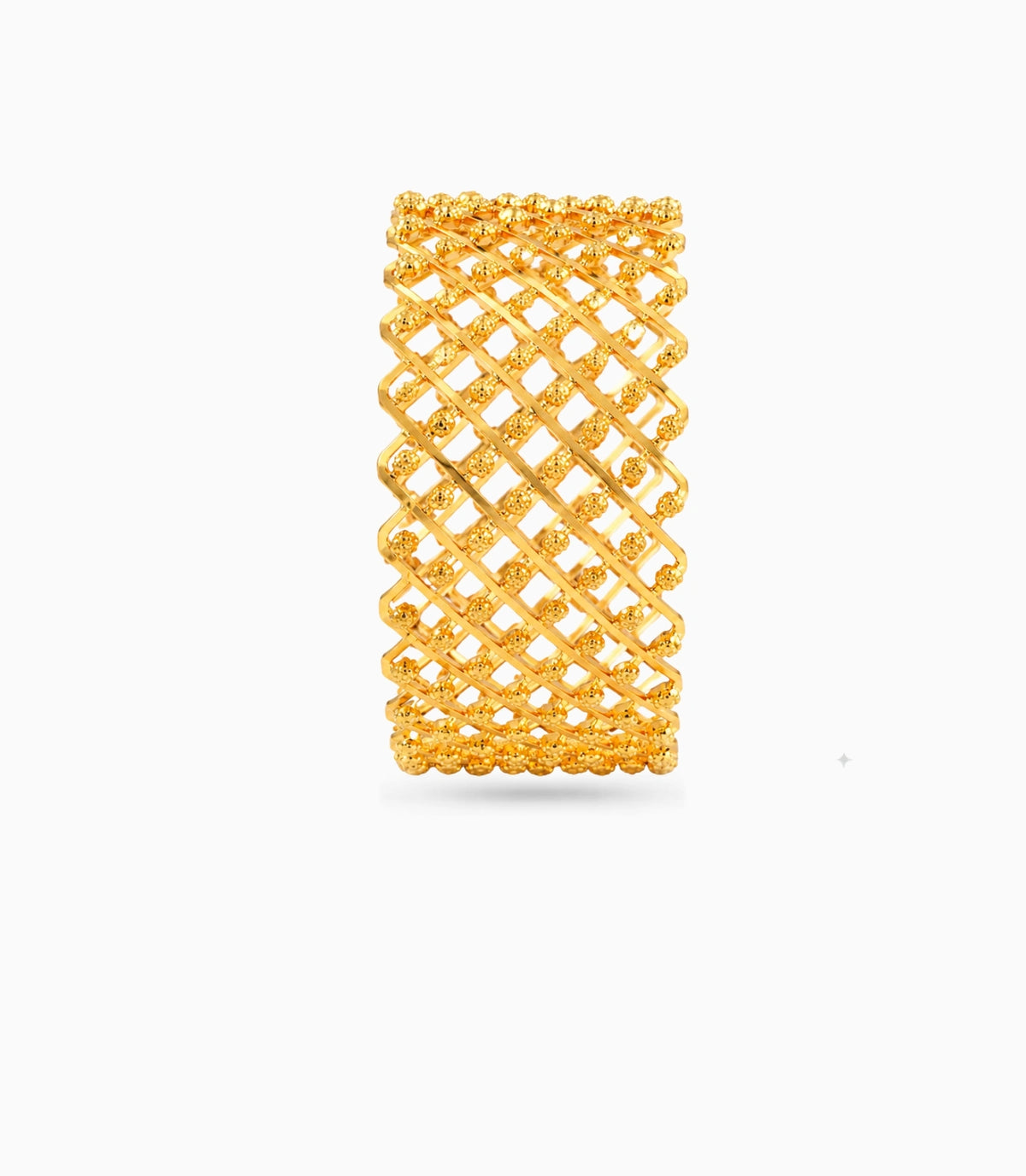 Gold Plated Wedding Elegant Criss-Cross Single Bangle