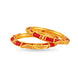Gold Plated Wedding Red Royal Pola Bangle Set