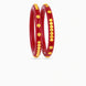 Gold Plated Festive Maroon Casual Pola Bangle Set