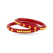 Gold Plated Festive Maroon Casual Pola Bangle Set