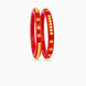 Gold Plated Festive Red Casual Pola Bangle Set