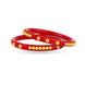 Gold Plated Festive Red Casual Pola Bangle Set