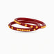 Gold Plated Festive Maroon Floral Pola Bangle Set