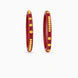 Gold Plated Festive Maroon Floral Pola Bangle Set