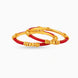 Gold Plated Festive Red Heritage Pola Bangle Set