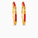 Gold Plated Festive Red Heritage Pola Bangle Set