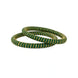 Gold Plated Festive Green Spiral Pola Bangle Set