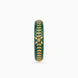 Gold Plated Green Floral Kada Single Bangle