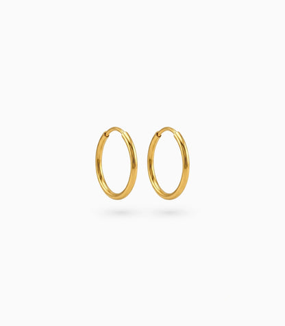 Gold Plated Everyday Casual Hoop Earrings