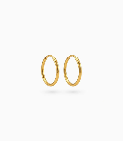 Gold Plated Everyday Casual Hoop Earrings