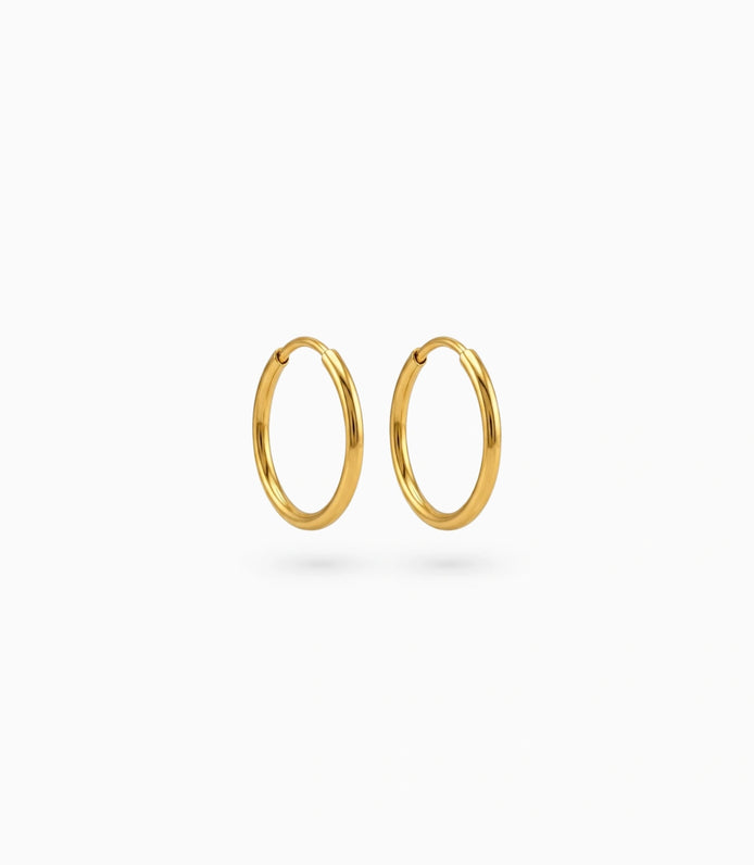 Gold Plated Everyday Casual Hoop Earrings
