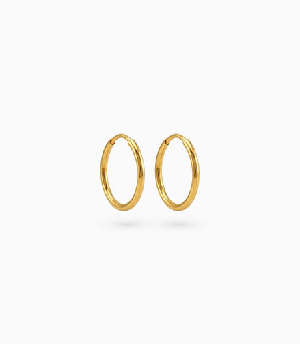 Gold Plated Everyday Casual Hoop Earrings