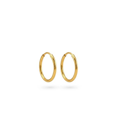 Gold Plated Everyday Casual Hoop Earrings