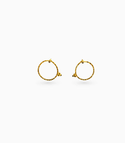 Gold Plated Everyday Bali Hoop Earrings
