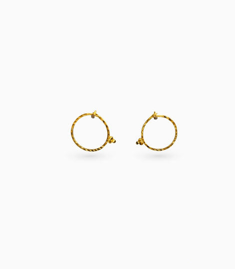 Gold Plated Everyday Bali Hoop Earrings