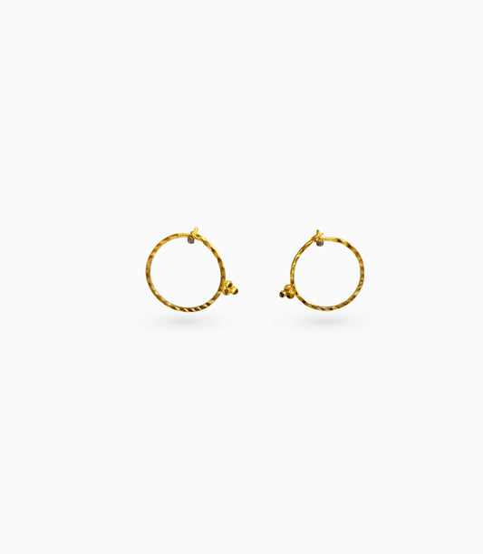 Gold Plated Everyday Bali Hoop Earrings