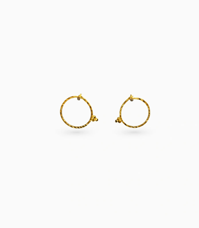 Gold Plated Everyday Bali Hoop Earrings