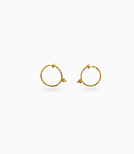 Gold Plated Everyday Bali Hoop Earrings