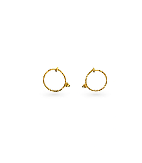 Gold Plated Everyday Bali Hoop Earrings
