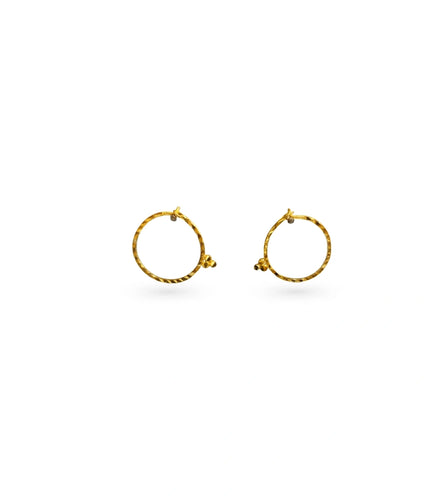 Gold Plated Everyday Bali Hoop Earrings