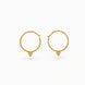 Gold Plated Charm Loop Bali Earrings