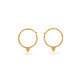 Gold Plated Charm Loop Bali Earrings
