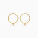 Gold Plated Everyday Ball Hoop Earrings