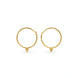 Gold Plated Everyday Ball Hoop Earrings