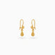 Gold Plated Everyday Paisley Hoop Earrings