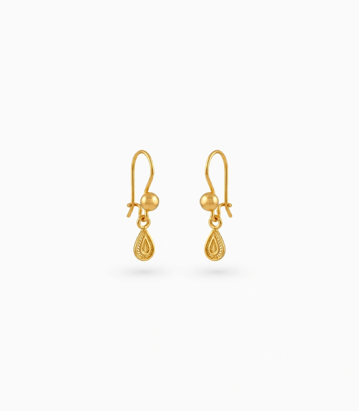Gold Plated Everyday Paisley Hoop Earrings