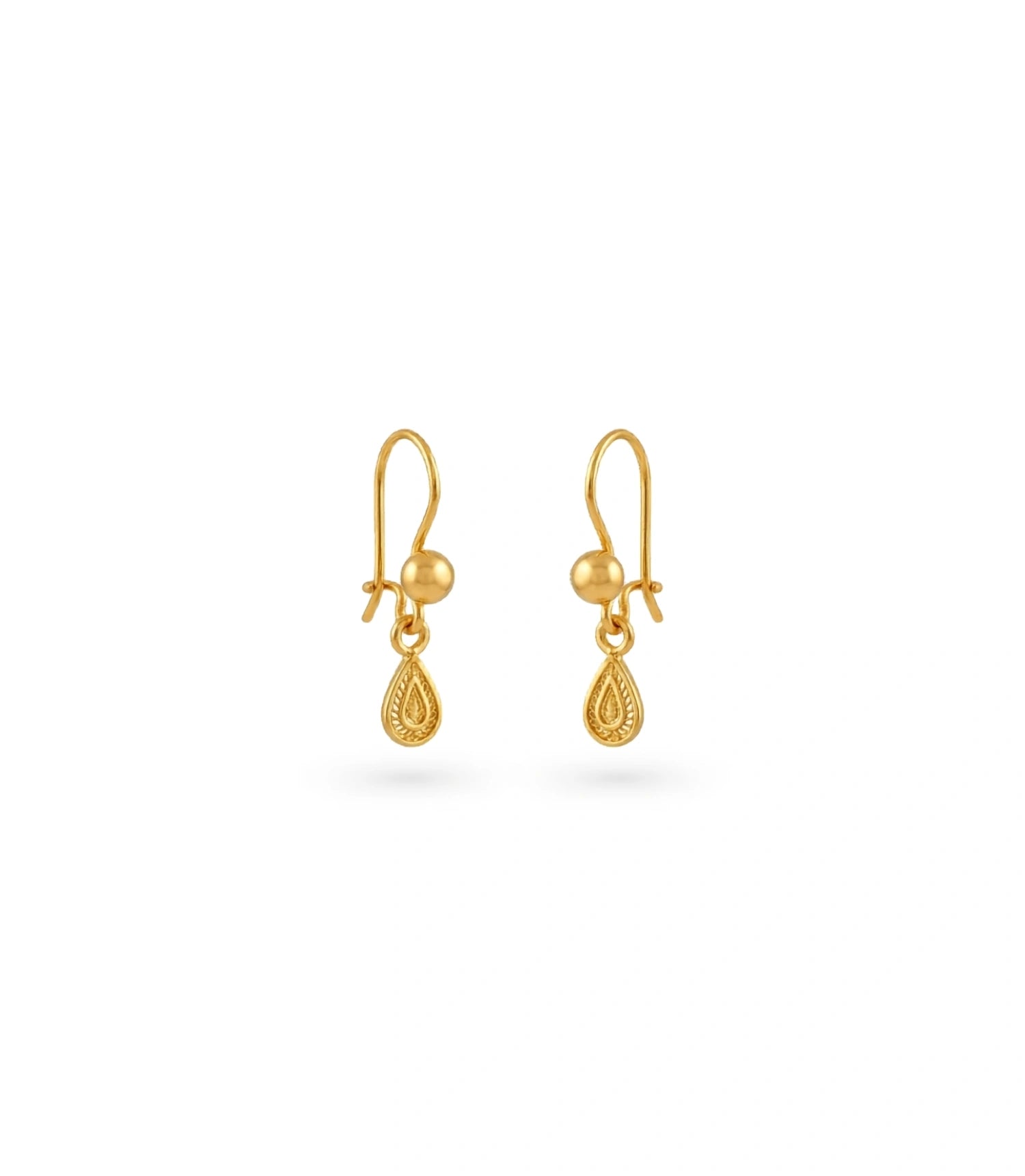 Gold Plated Everyday Paisley Hoop Earrings