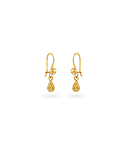 Gold Plated Everyday Paisley Hoop Earrings