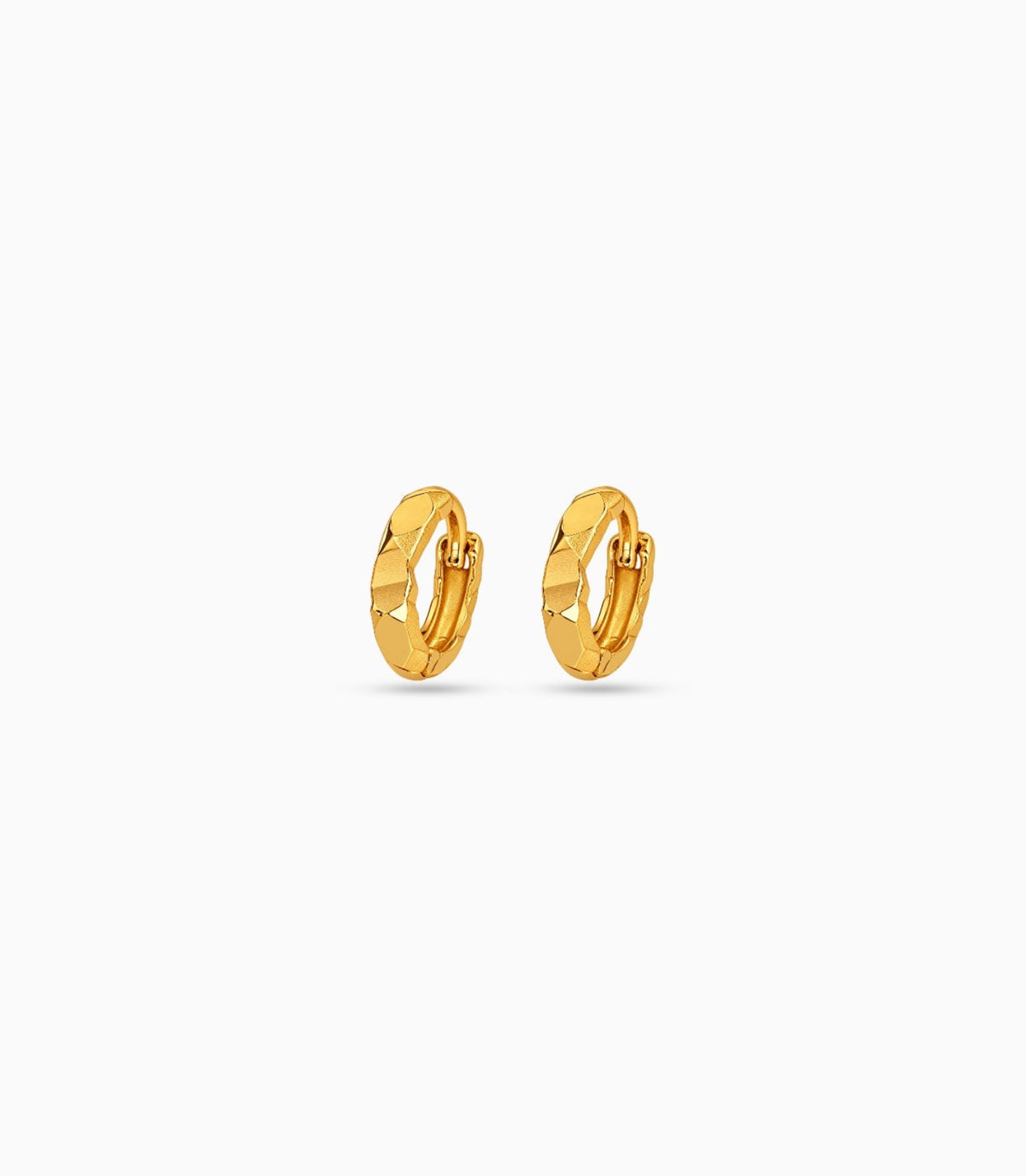 Gold Plated Chunky Huggie Bali Earrings