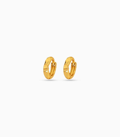 Gold Plated Chunky Huggie Bali Earrings