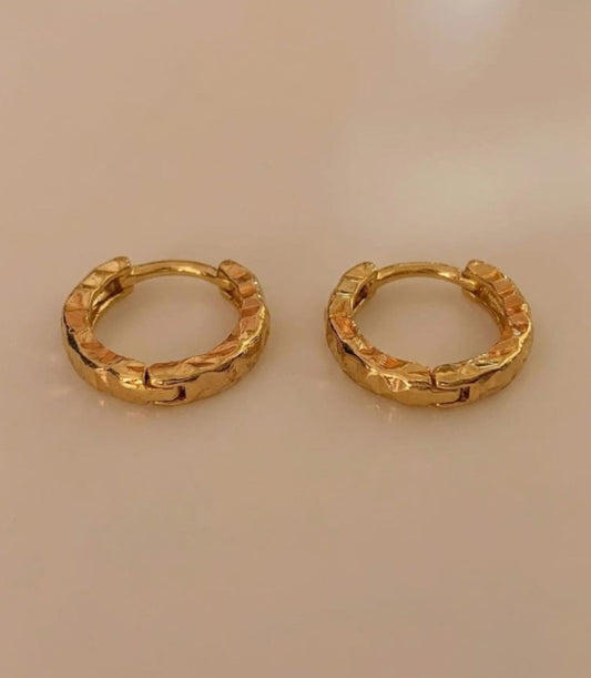 Gold Plated Chunky Huggie Bali Earrings