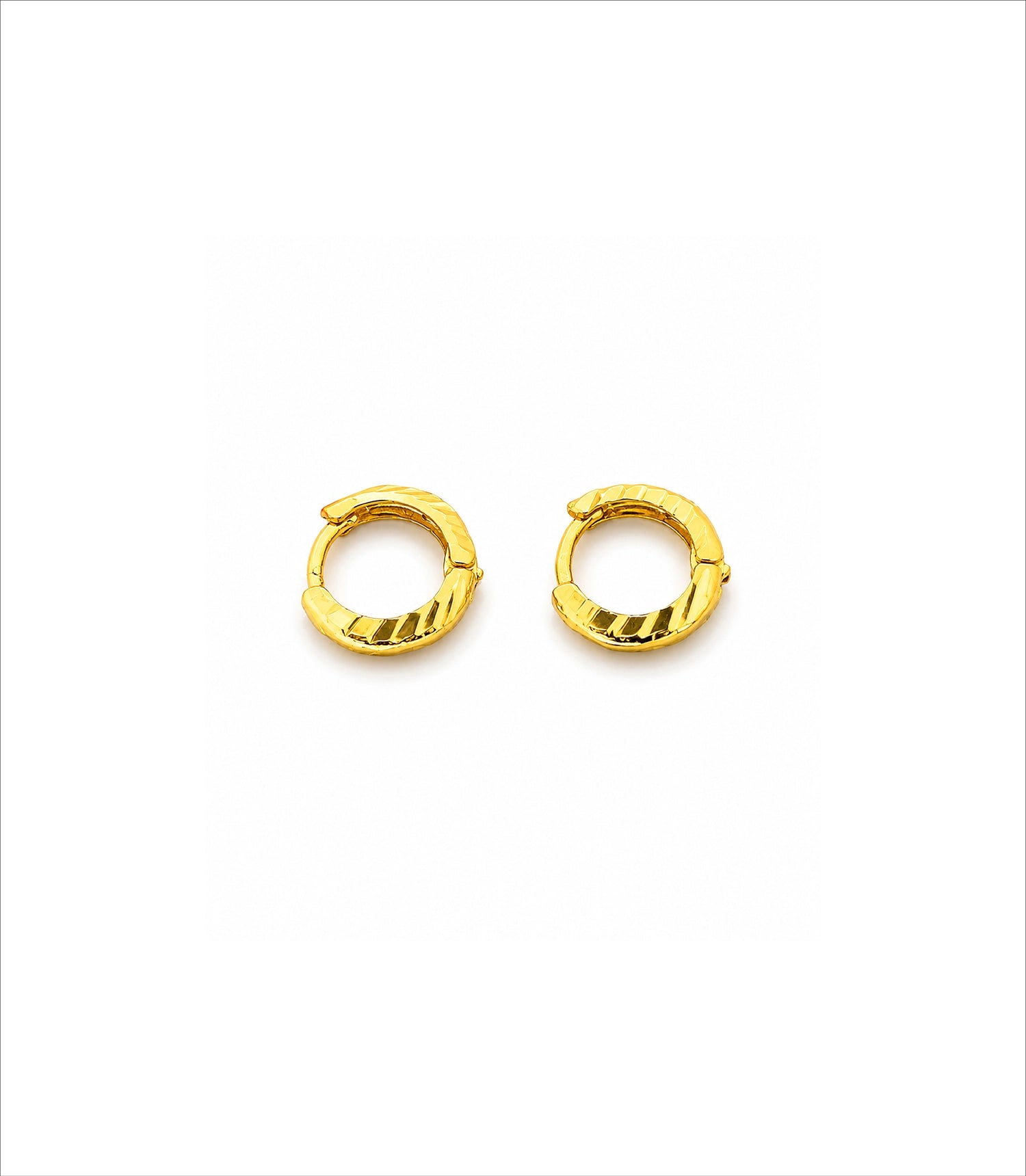 Gold Plated Chunky Huggie Bali Earrings