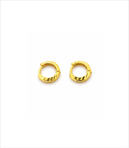 Gold Plated Chunky Huggie Bali Earrings